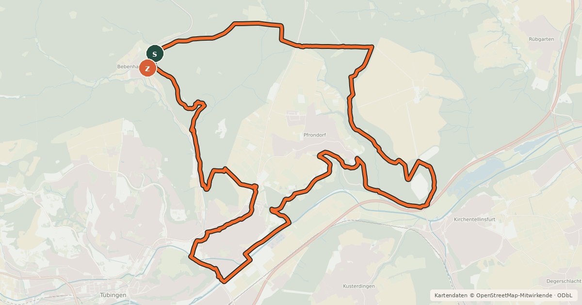 Kartenübersicht der Radroute Spitz-Tour