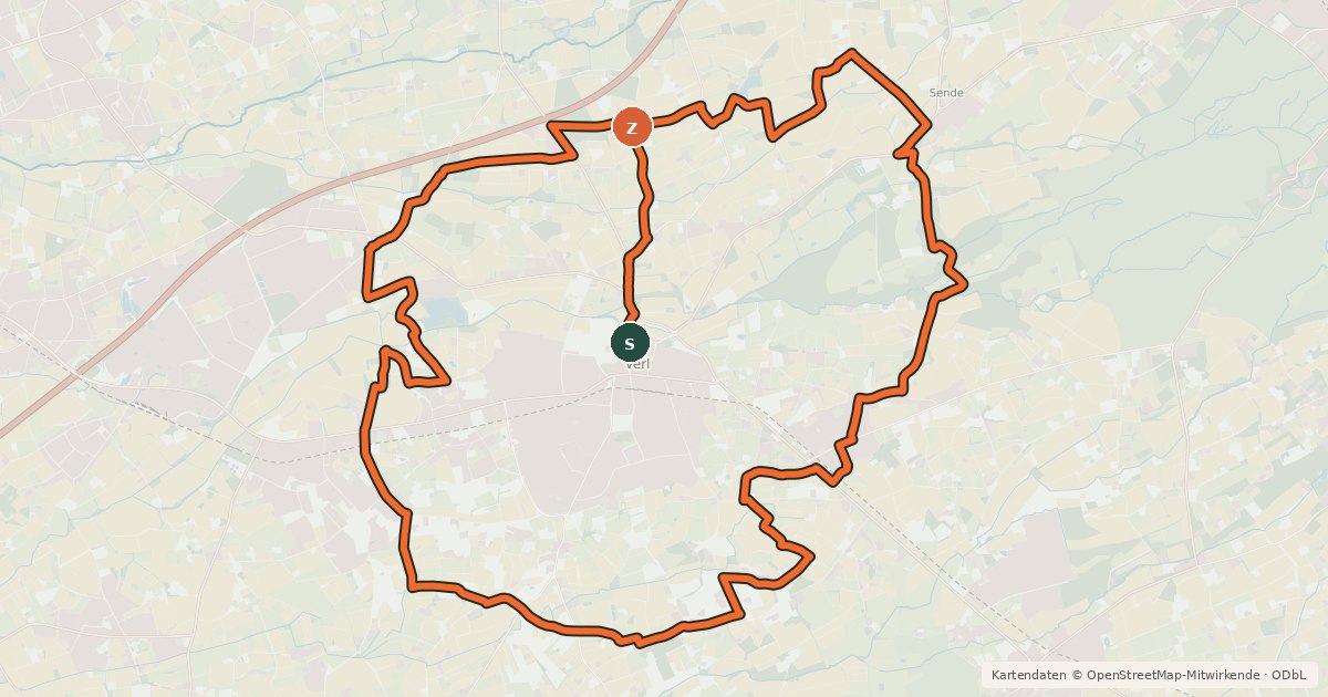 Kartenübersicht der Radroute St. Anna-Route