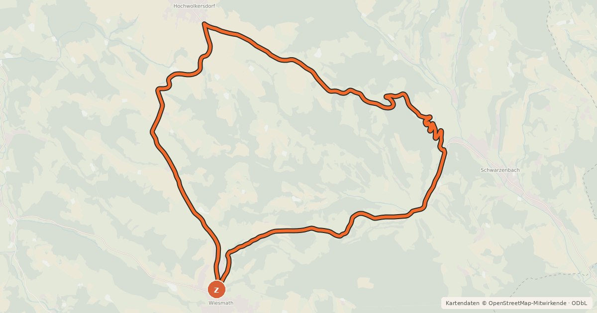 Kartenübersicht der Radroute St. Annaroute (e-Bike)