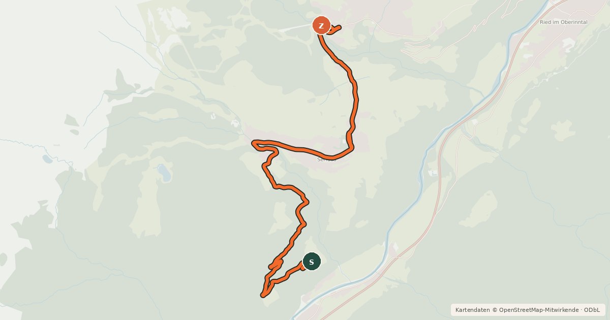 Kartenübersicht der Radroute St. Georgen-Tour