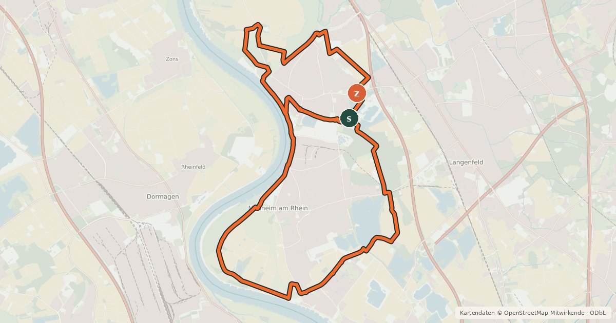 Kartenübersicht der Radroute Stadt-Land-Fluss-Tour
