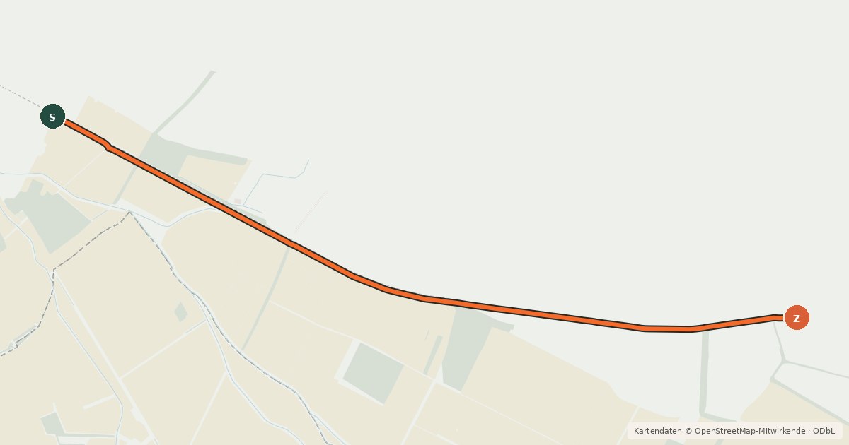 Kartenübersicht der Radroute Stará hora