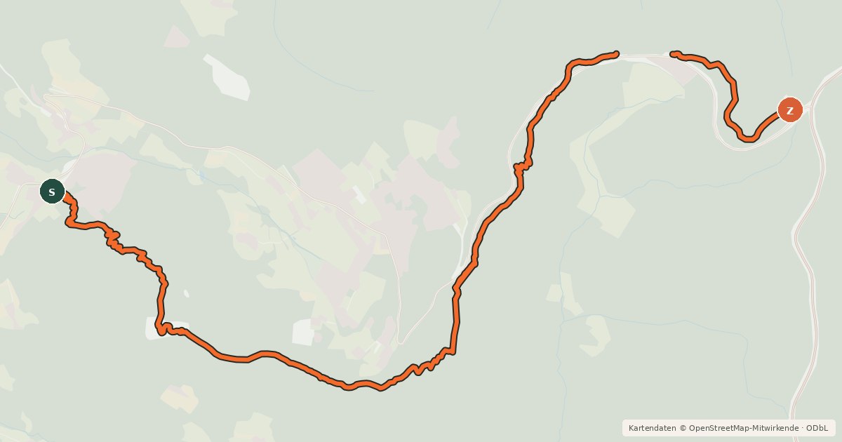 Kartenübersicht der Radroute Statera Schwarzwaldtrail