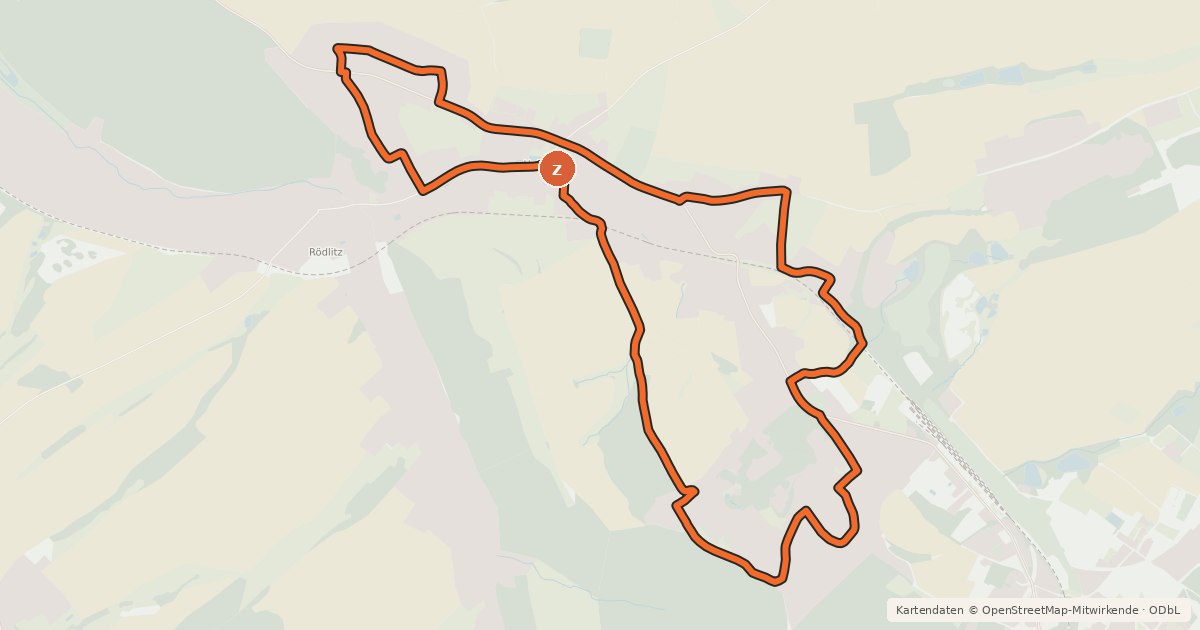 Kartenübersicht der Radroute Steinkohlenweg Rad Hohndorfer Runde