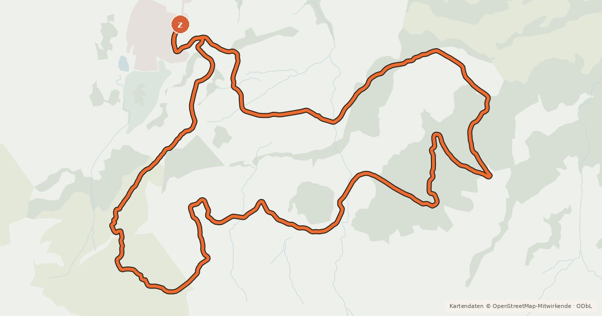 Kartenübersicht der Radroute Stoos Tour