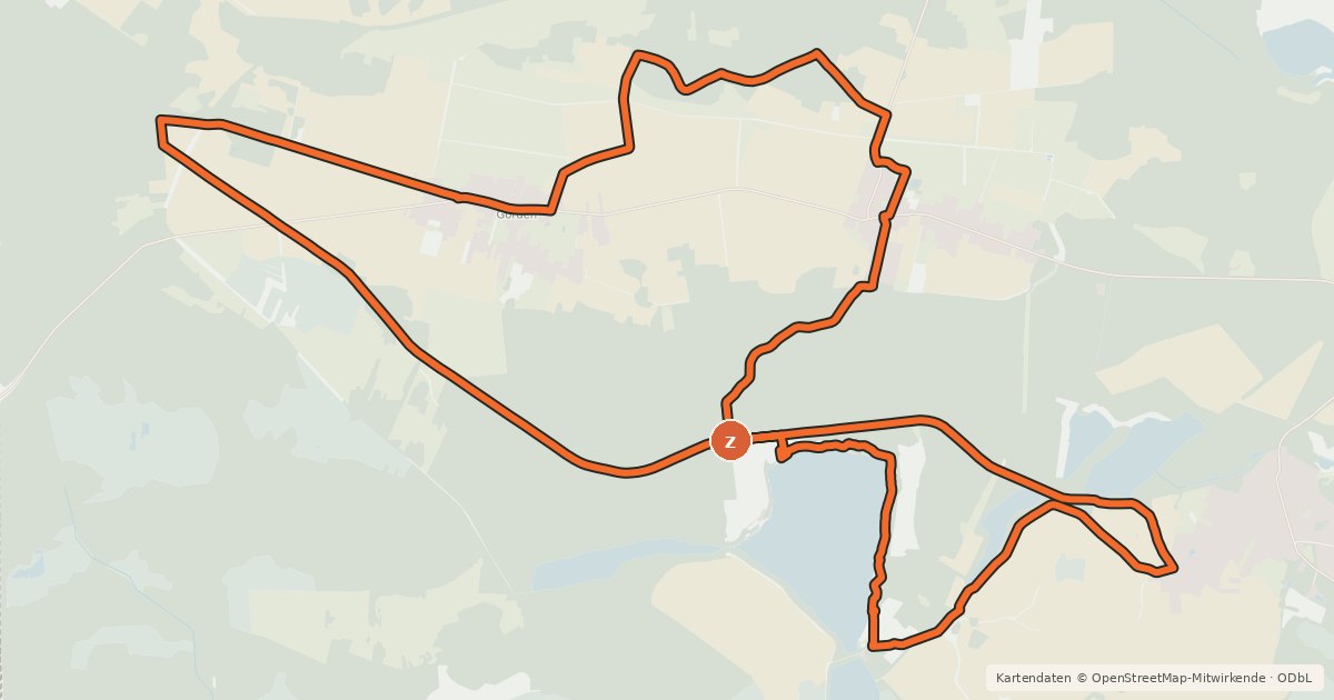 Kartenübersicht der Radroute Storchenweg