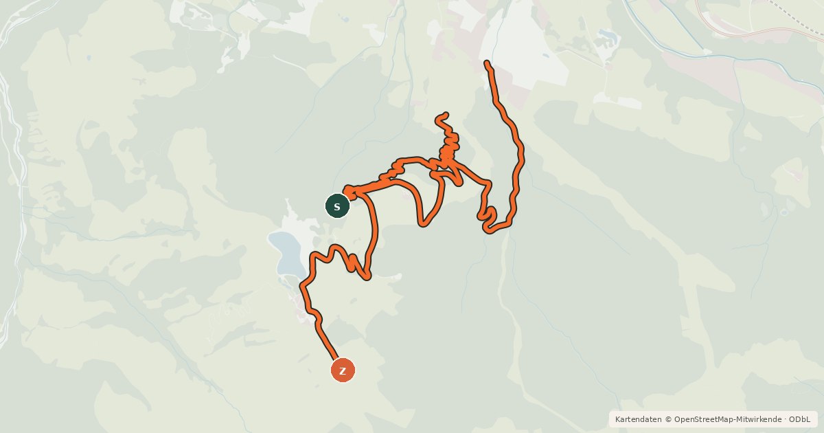 Kartenübersicht der Radroute Streuböden