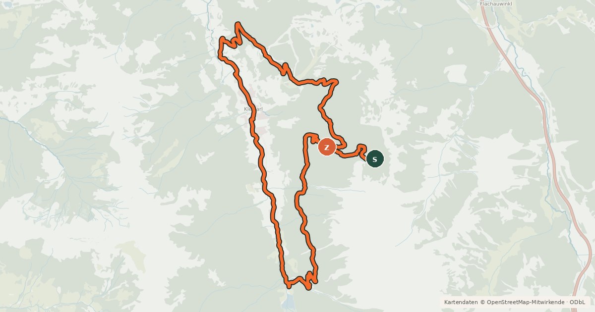Kartenübersicht der Radroute Täublwald-Runde