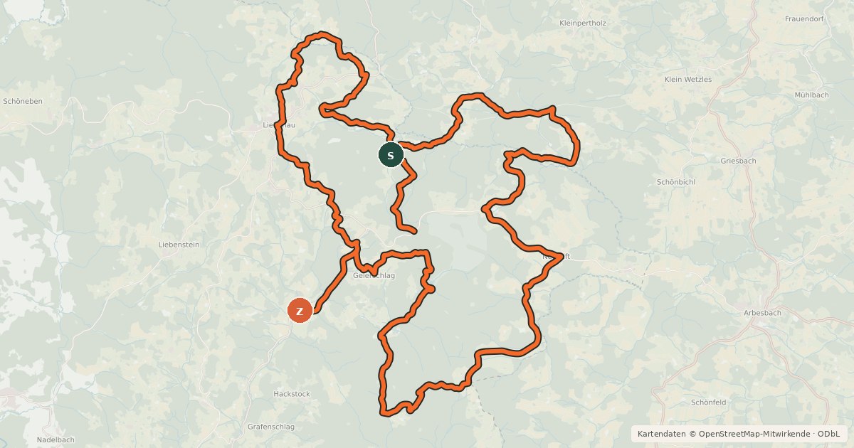 Kartenübersicht der Radroute Tanner Moor Tour