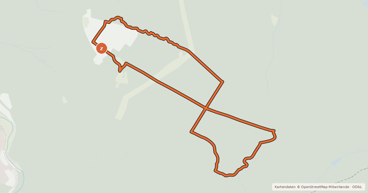 Kartenübersicht der Radroute Taster Loop