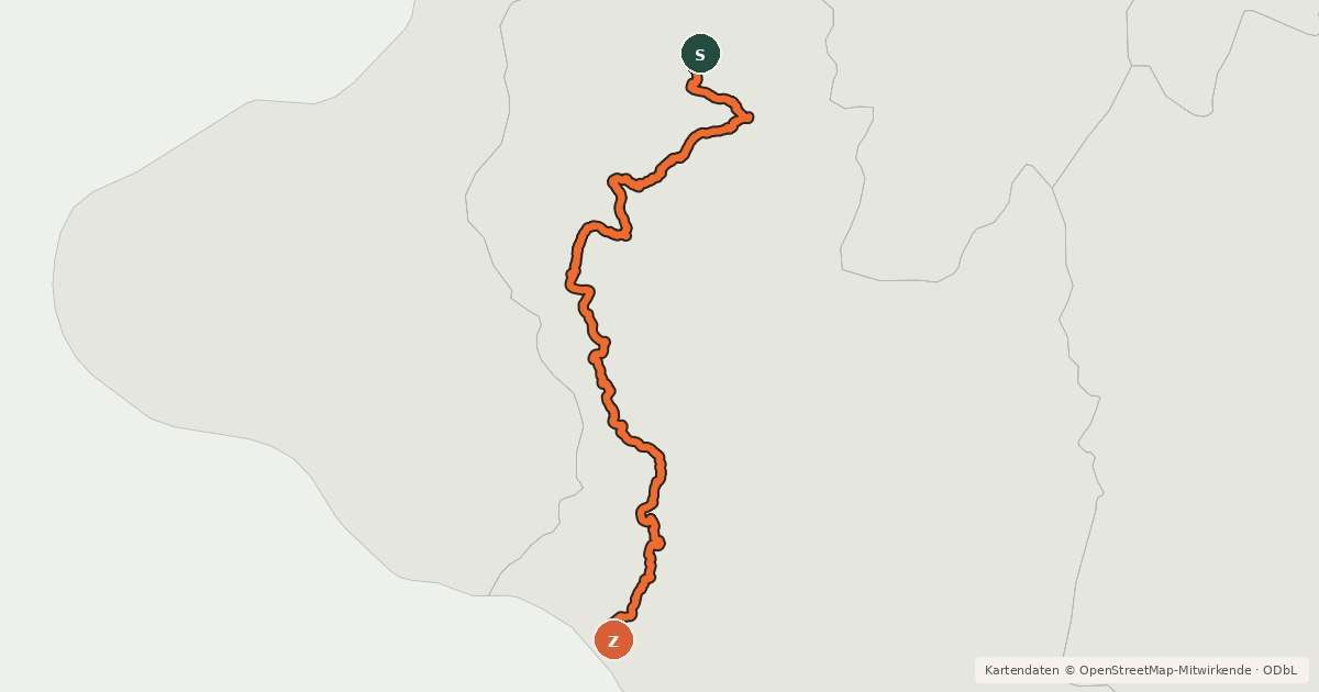 Kartenübersicht der Radroute Taumarunui Whanganui Tour Aotearoa
