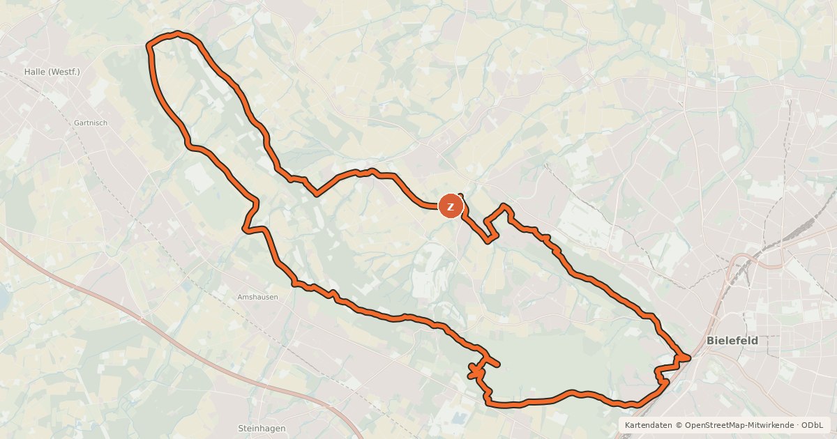 Kartenübersicht der Radroute Terra.trail 17