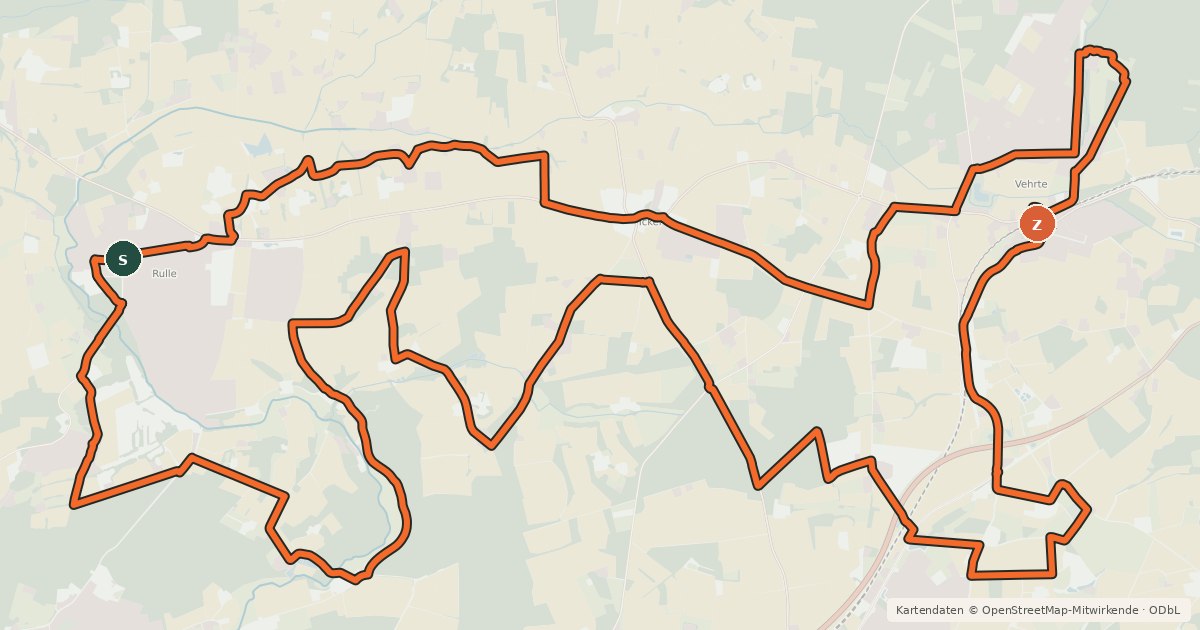 Kartenübersicht der Radroute TERRA.trail 3