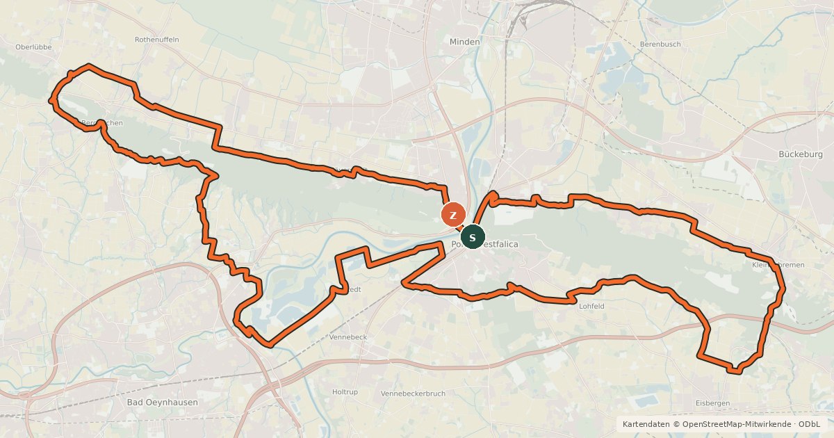 Kartenübersicht der Radroute TERRA.trail 6