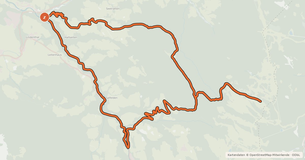 Kartenübersicht der Radroute TG09 Edtalm-Runde