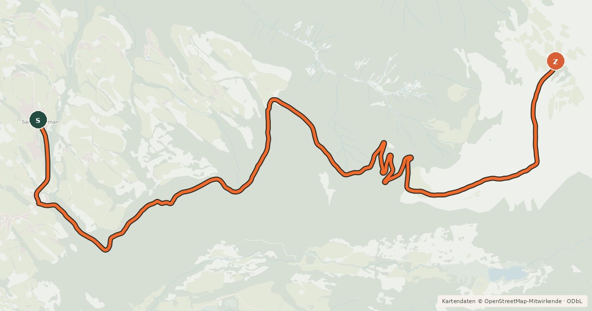 Kartenübersicht der Radroute TG22 Trattberg Tour