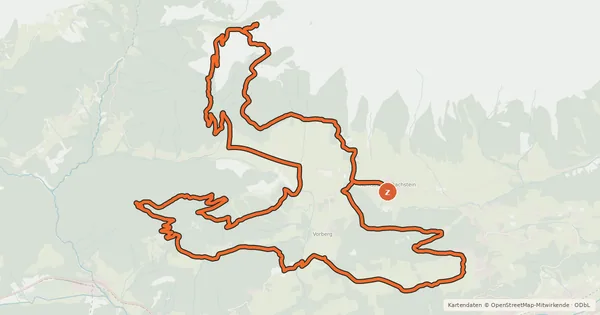 Kartenübersicht der Radroute 07 Ramsau Runde