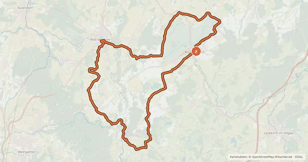 Kartenübersicht der Radroute 1 - Mussen Moor mehr RadReiseRegion
