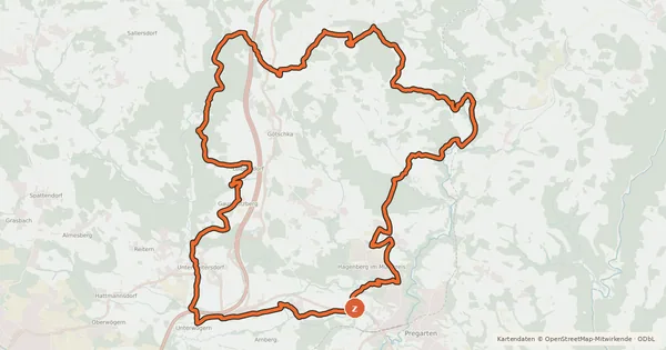 Kartenübersicht der Radroute 115 a Hagenberg Runde