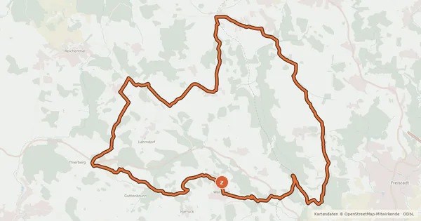 Kartenübersicht der Radroute 118 Waldburg Runde