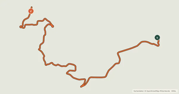Kartenübersicht der Radroute 17A Greenway Jizera (Líšný - Železný Brod)