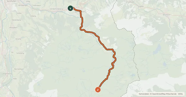 Kartenübersicht der Radroute 18 - Tour ins Hintersteiner Tal