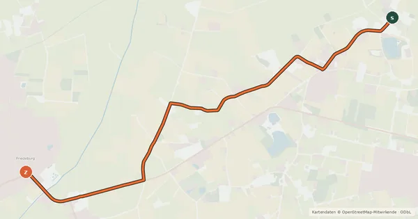 Kartenübersicht der Radroute 25-27