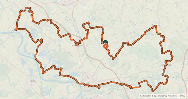Kartenübersicht der Radroute 3-Flüsse-Route