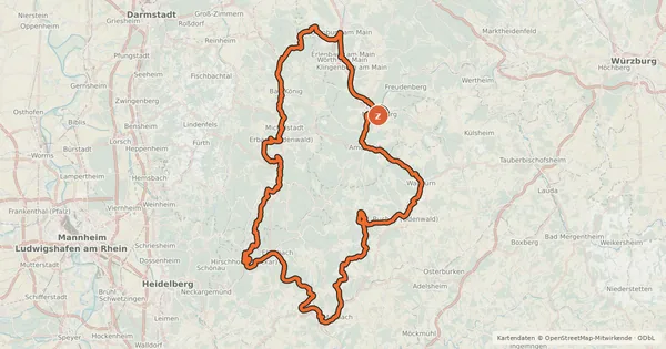 Kartenübersicht der Radroute 3-Länder-Radweg
