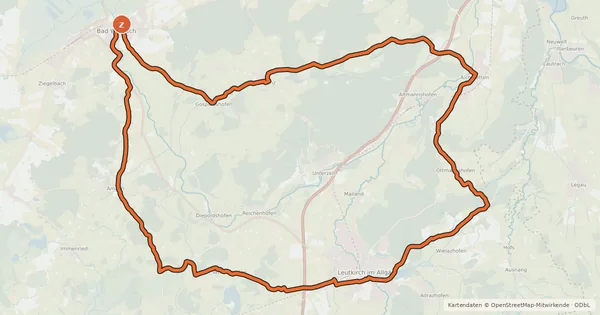 Kartenübersicht der Radroute 3 - Land in Sicht RadReiseRegion