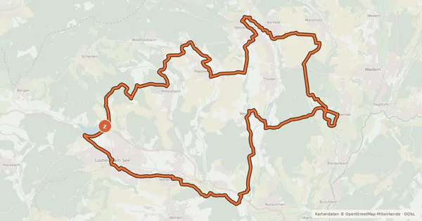 Kartenübersicht der Radroute 3-Seen-Runde
