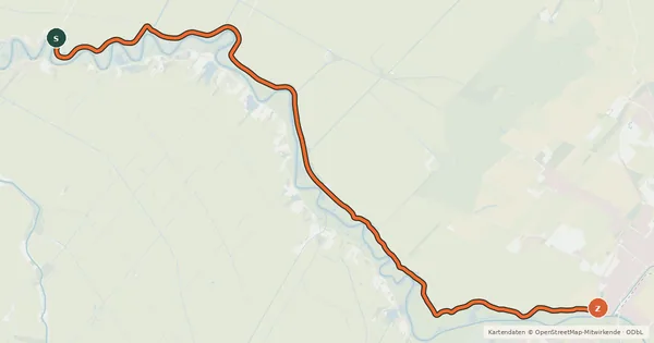 Kartenübersicht der Radroute 32-33