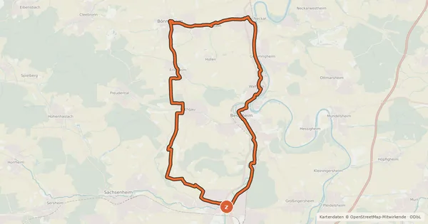 Kartenübersicht der Radroute 3B-Land-Tour - 3B4 -