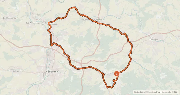 Kartenübersicht der Radroute 4-Täler-Radtour
