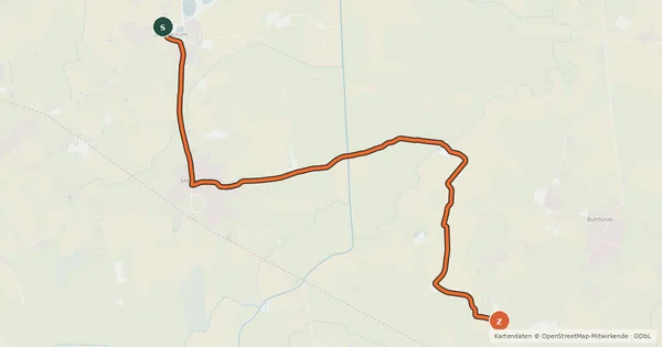 Kartenübersicht der Radroute 42-72