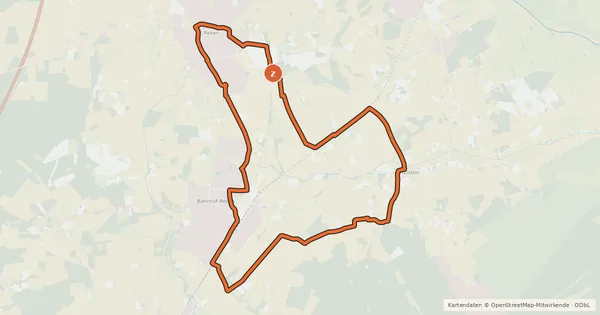 Kartenübersicht der Radroute 5 Herzen gelb (Reken)