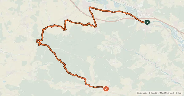 Kartenübersicht der Radroute 5-Sterne-Radweg