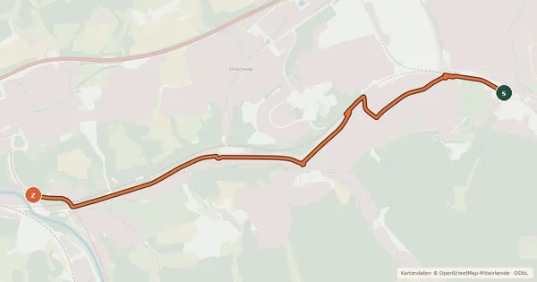 Kartenübersicht der Radroute (55) Iserlohn - (56) Iserlohn-Letmathe
