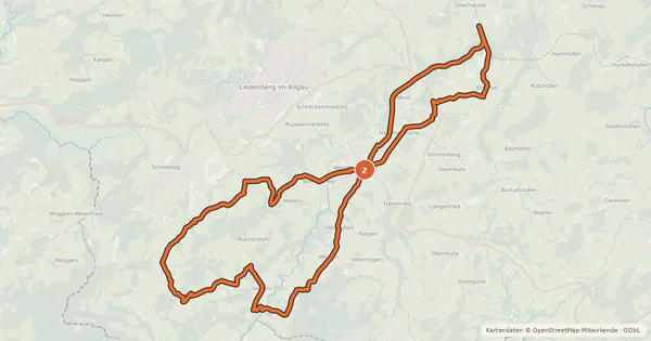 Kartenübersicht der Radroute 6 - Rothachtal-Runde