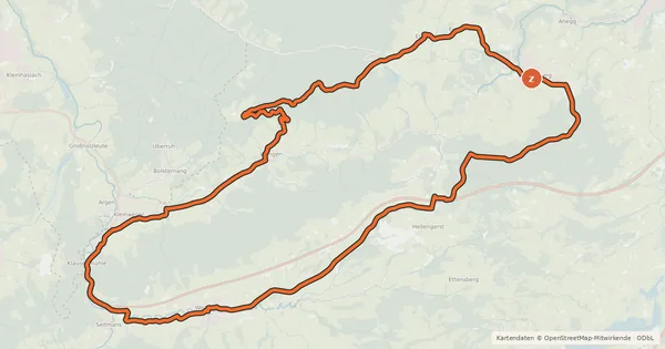 Kartenübersicht der Radroute 6 - Sonneck-Runde
