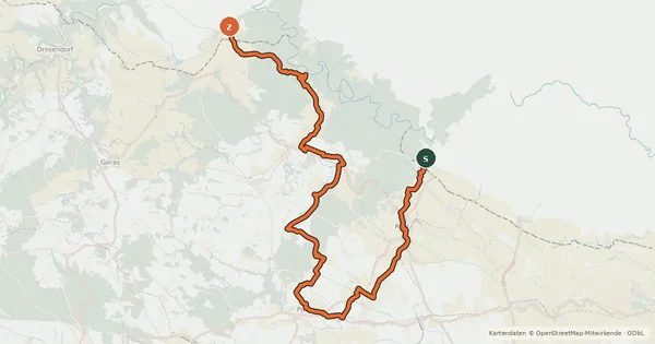 Kartenübersicht der Radroute 6 Städte Radtour
