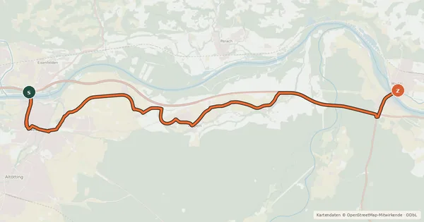 Kartenübersicht der Radroute 7-Kirchen-Radweg