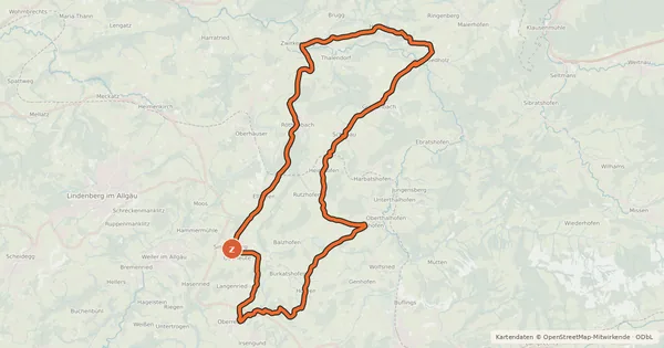 Kartenübersicht der Radroute 7 - Tobelbachl-Runde