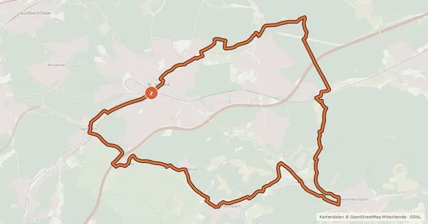 Kartenübersicht der Radroute 7-Weiher-Tour