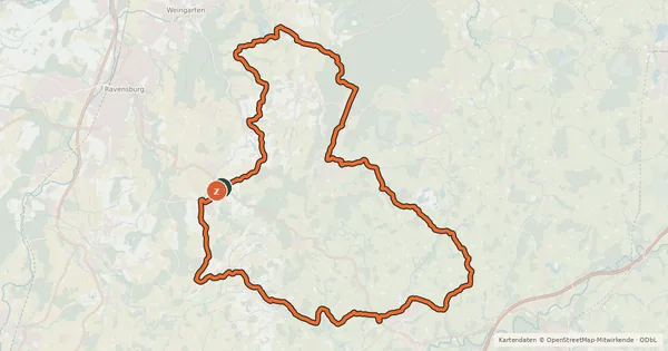 Kartenübersicht der Radroute 8 - Landschmecker RadReiseRegion