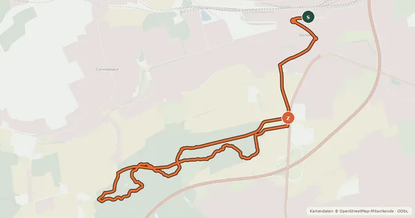 Kartenübersicht der Radroute 🚲A Bois de Moncor Bike