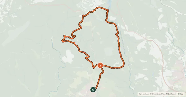 Kartenübersicht der Radroute A1 (Sonnenberg-Rundtour)