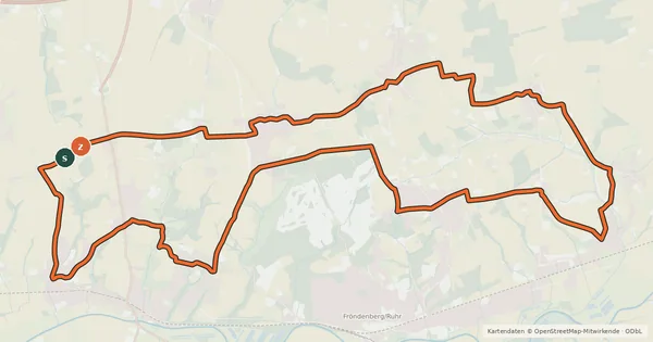 Kartenübersicht der Radroute A11 [Unna]