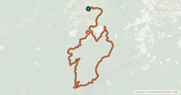 Kartenübersicht der Radroute A4 (Rundtour Eschenberg)