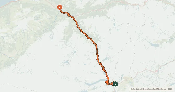 Kartenübersicht der Radroute Aare-Route